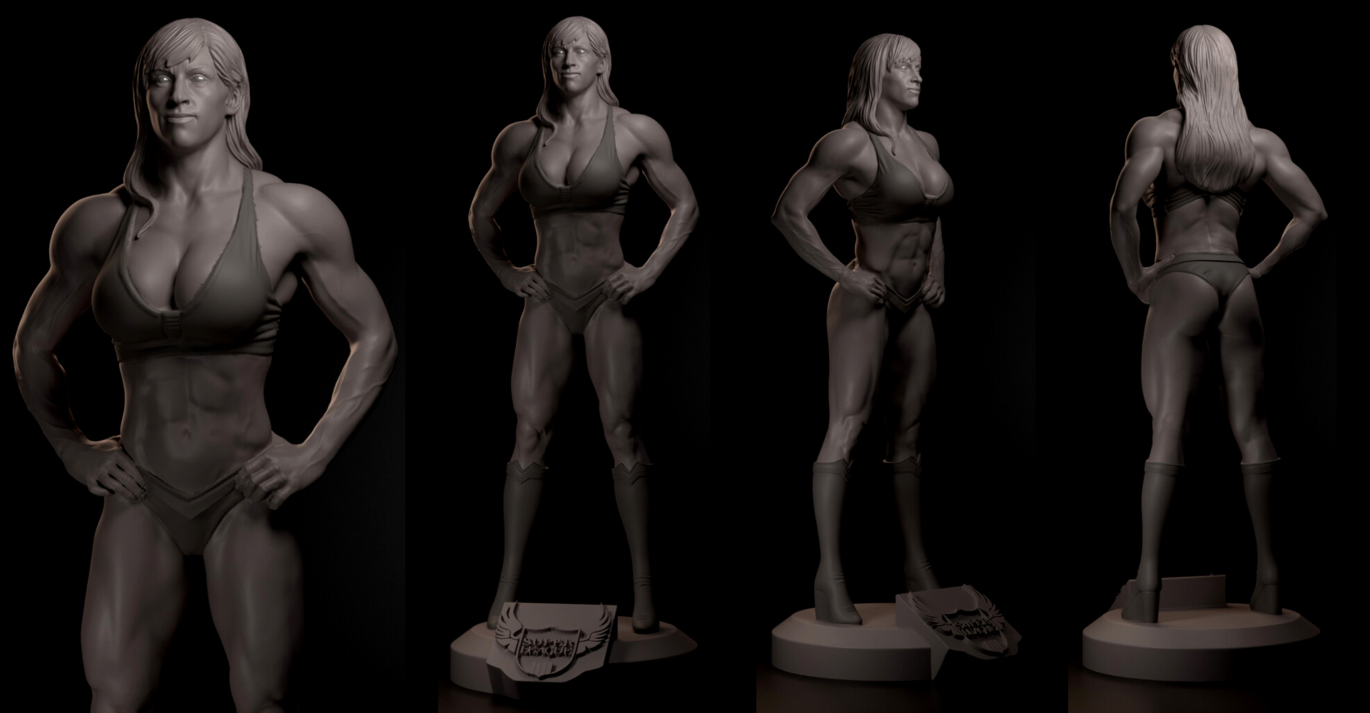 Super League Female Champion Trophy (Power Pose Variant)