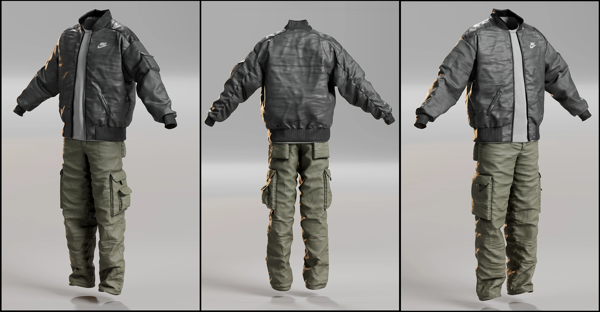 Nike Bomber Jacket & Cargo Pants — 3D Digital Apparel