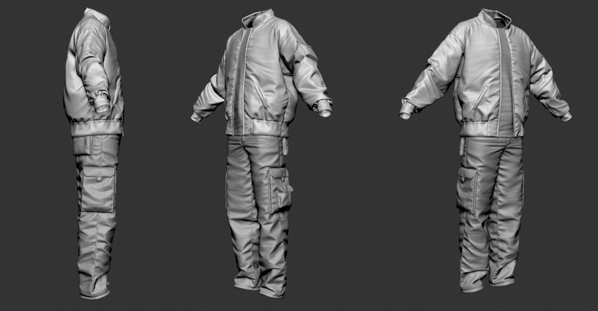 Nike Bomber Jacket & Cargo Pants — 3D Digital Apparel